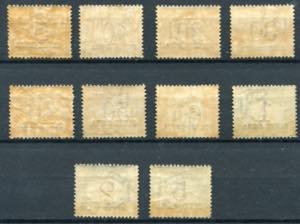 1925 Overprinted postage stamps, no. 1/10 ... 