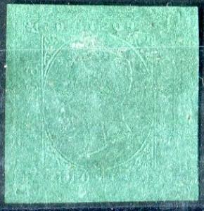 1853 - Vittorio Emanuele II, c. 5 green, n. ... 
