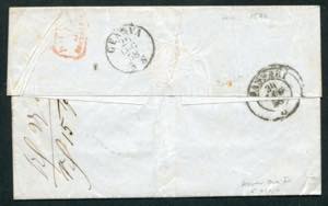 1858 Nuoro, double circle canceling by ... 