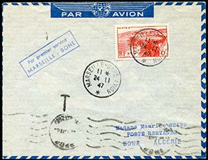 1947 Francia, 1° volo Marsiglia/Bone ... 