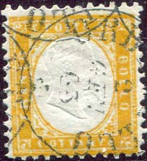 1863 Vitt. Emanuele 2°, c. 80 giallo ... 