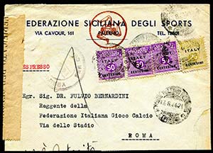 14/08/1944 Espresso da Palermo a Roma, con ... 