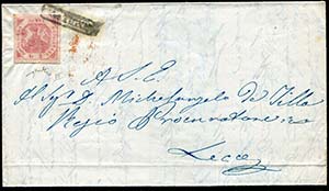1860 Napoli - Lettera per Lecce del 18 ... 