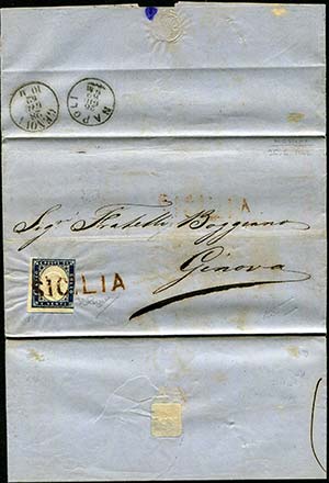 1862 Via di mare, lettera del 25 novembre ... 