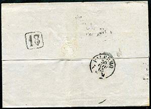 1865 Via di mare, lettera da Messina giunta ... 