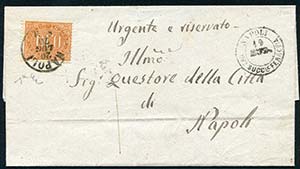 1870 Lettera da Napoli ... 