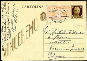 08/09/1944 Cartolina postale c. 30 ... 