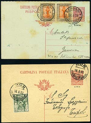 1915/25 Libia, n.2 cartoline postali ... 