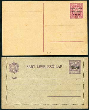 1918 Venezia Giulia cart. Postale, n. C1 e ... 
