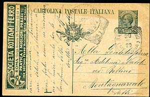 1919 Cartolina postale ... 