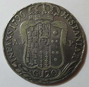1796 Regno di Napoli, Ferdinando IV, Piastra ... 