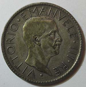 1928 Vitt. Emanuele 3°, £20 Littore (Ag) ... 