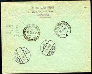1938 Lettera via aerea da Genova per Vienna ... 