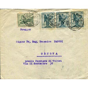 Italia - 1923 - Lettera per Genova con ... 