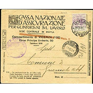 Italy - 1924 - Parastatali - Cassa Nazionale ... 