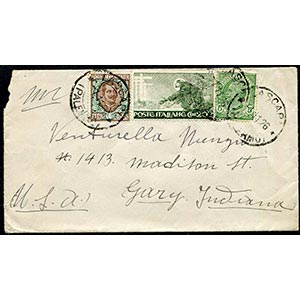 Italy - 1926 - Letter to Indiana (USA) with ... 