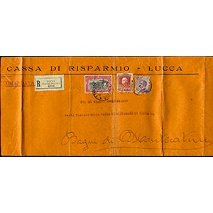 Italy - 1928 - Registered from Lucca to ... 