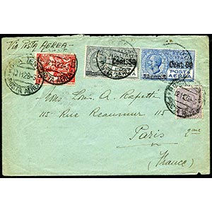 Italy - 1928 - Letter by air from Rome to ... 