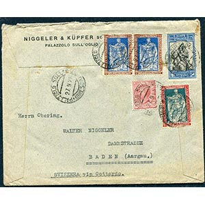 Italy - 1928 - Letter for Switzerland with ... 