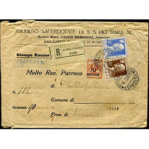 Italy - 1928 - Registered Express from Rome ... 