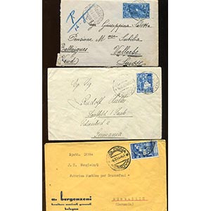 Italy - 1933/39 - Lot of three letters with ... 