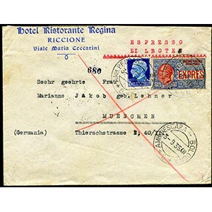 Italy - 1935 - Express for Germany, canceled ... 