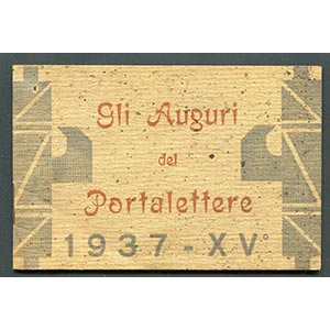 Italia - 1937 - Anno XV E.F. auguri del ... 