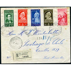 Italy - 1938 - Recommended by air from ... 