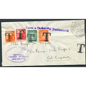 T\Italy - 1947 - Letter taxed from ... 