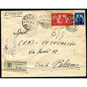 Italy - 1950 - Registered Express ... 