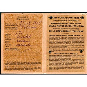 Italy - 1966 - Postal identification card ... 