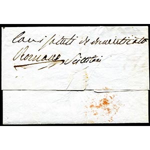 Naples - 1859 - Insured, letter without text ... 
