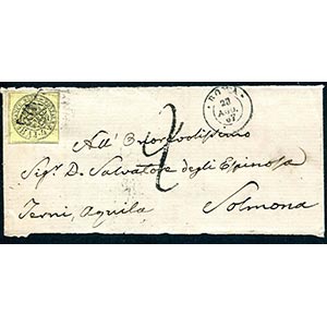 Pontifical - 1867 - Front of letter from ... 