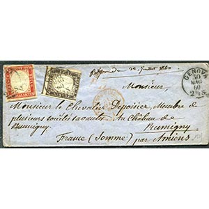 Sardegna - 1860 - Vitt. Emanuele II c.10 + ... 