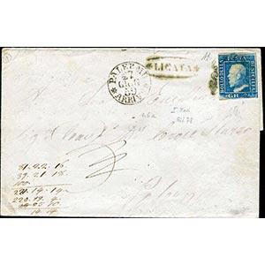 Sicily -1859 - Envelope of letter from ... 