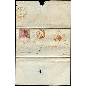 1861 Lettera del 6 gennaio per Atina via San ... 