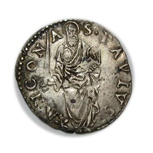 Ancona - Paolo IV - 1555/59 - Giulio. Ag. ... 