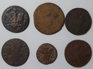 1699/1793 Borbone, insieme di 6 monete del ... 