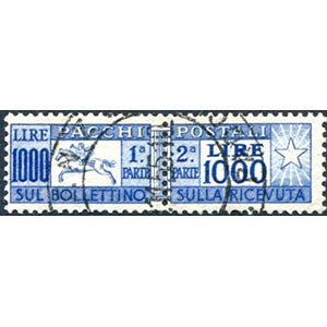 1954 Pacchi Postali, Lire 1.000 ... 