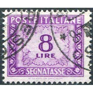 1956 Segnatasse lire 8 lilla, fil. stelle, ... 
