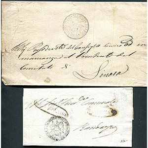 1848 Due lettere di cui una da Girgenti e ... 