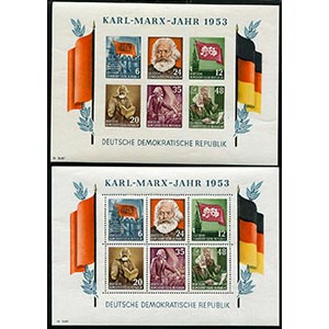 DDR - 1953 - Anno di Carlo Marx, i 4 BF ... 