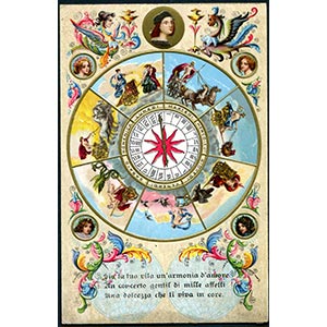 1912 Cartolina calendario, a rilievo ... 