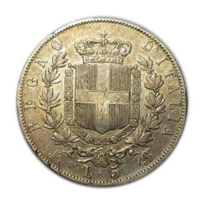 Vittorio Emanuele II - 1869 - 5 Lire 2° ... 