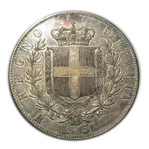 Vittorio Emanuele II - 1878 - 5 Lire 2° ... 