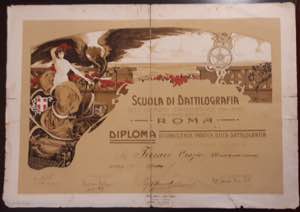 Stampe - 1917 ROMA DIPLOMA SCUOLA ... 