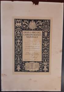 Stampe - 1929 GRAN LIBRO RICONOSCENZA a ... 