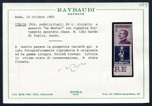 1924/25 Italia Regno Pubblicitario ... 