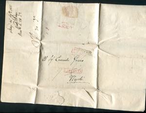 1819 Napoli lettera con testo da Potenza ... 