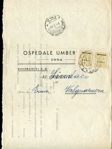1944 AMGOT Lettera da Enna per Valguarnera ... 